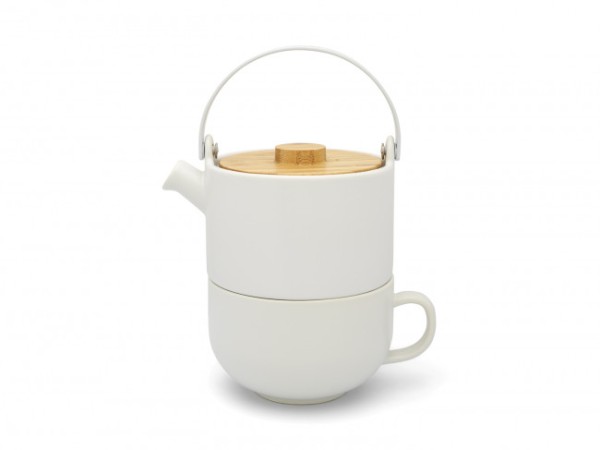 Tea for one Set Umea Keramik weiss 