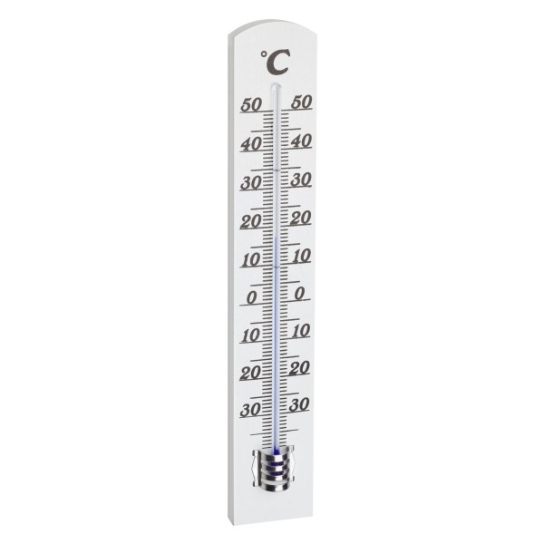 Innenthermometer 180 mm Holz/weiss