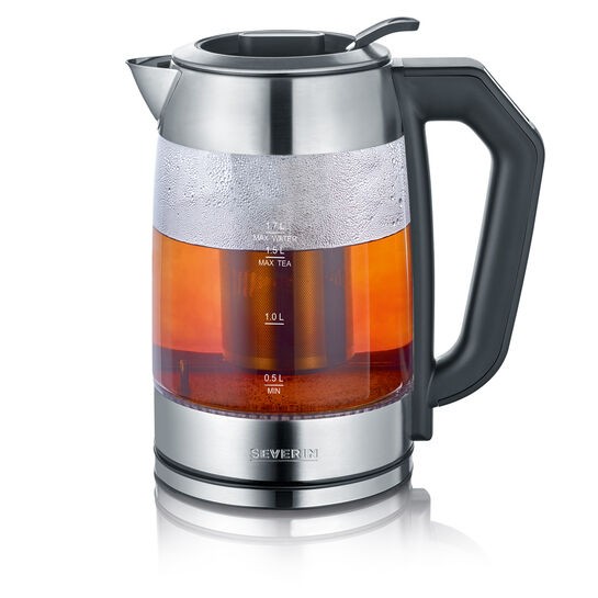 Wasserkocher 1,7 lt Glas 2200 W Tee-Einsatz inox 