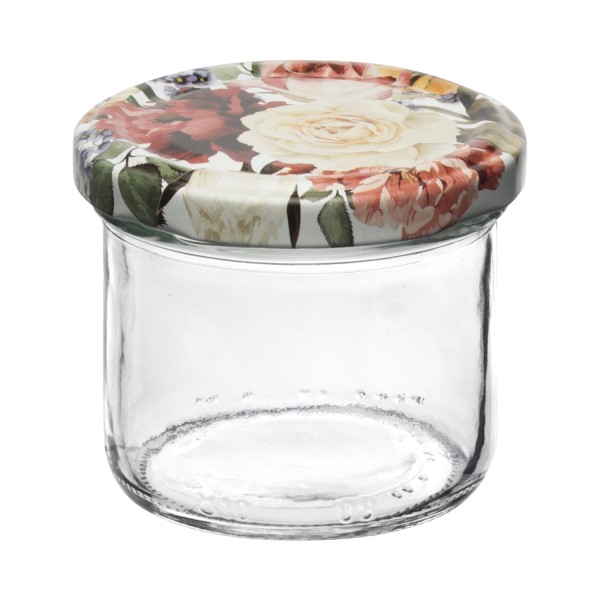 Sturzglas 120 ml "Rosen" mit Deckel TO 66 6-teilig