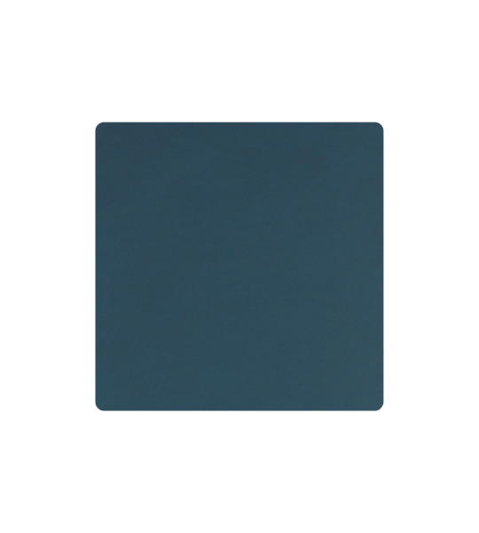 Glasuntersetzer 10x10 cm Leder dunkelblau Square 
