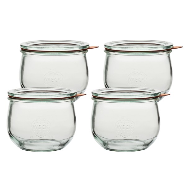 Einkochglas mit Deckel 0,5 Lt 4-teilig