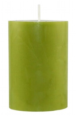 Zylinderkerze Silea Stearin kiwi 10 cm 