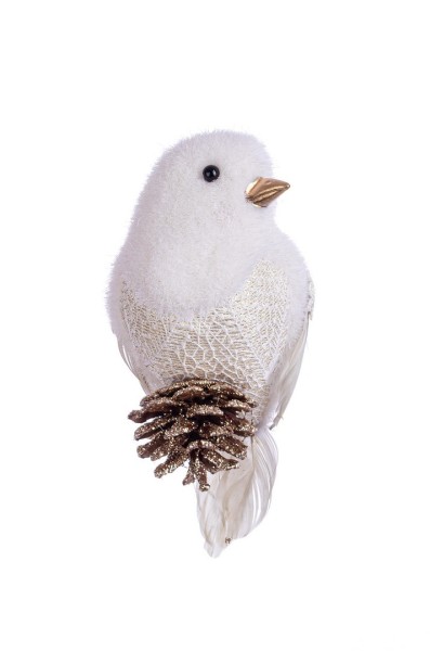 Ornament Vogel weiss 