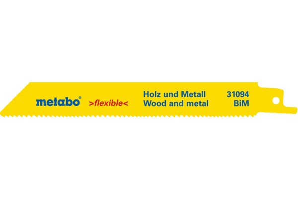 Säbelsägeblatt "Holz + Metall Flexibel" 150 x 0,9 mm 2er-Set