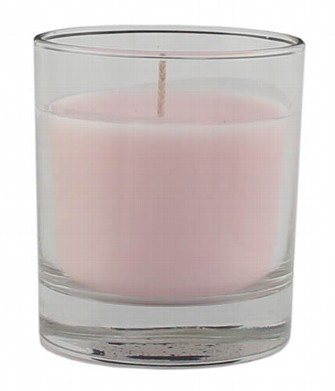 Kerze im Glas Silea rosa 8 cm 