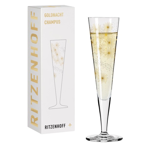 Champagnerglas mit Stoffserviette L. Kühnertová 
