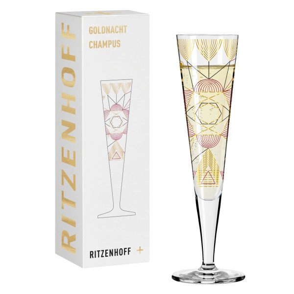 Champagnerglas Goldnacht "Werner Bohr" 