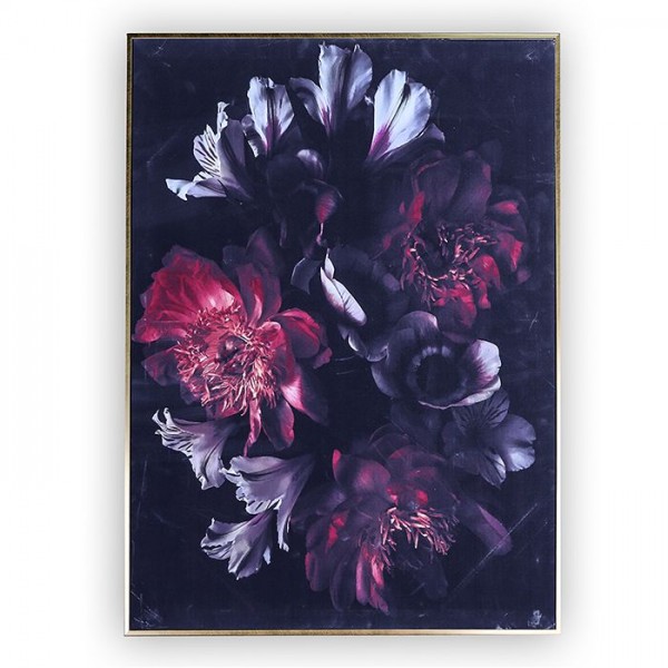 Bild "Bouquet" 60 x 80cm Holz/Leinen/Kunststoff