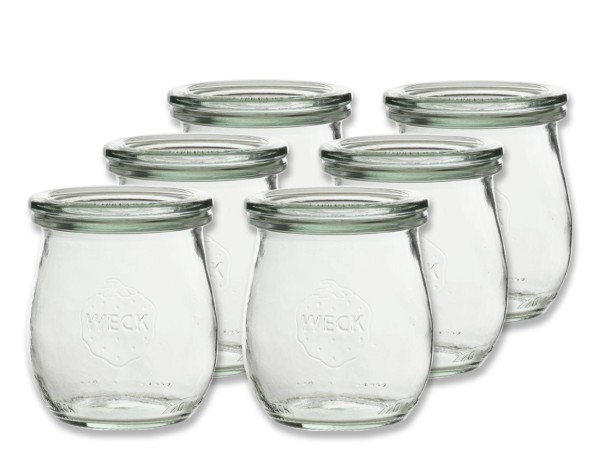 Einkochglas 220 ml mit Deckel "Tulpenform" 6-teilig