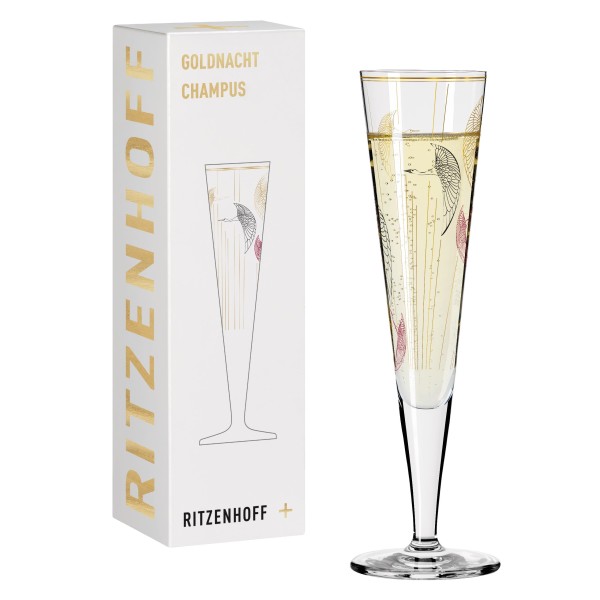 Champagnerglas mit Stoffserviette "Concetta Lorenzo" 
