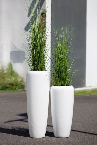 Vase 75 cm "Bianco" weiss