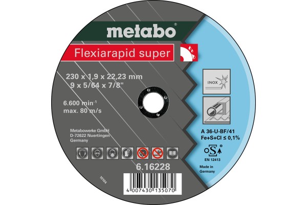 Trennscheibe Flexiarapid Super Inox 230 x 1,9 x 22,23 mm - TF 41