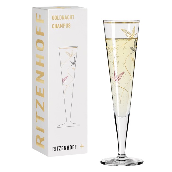 Champagnerglas mit Stoffserviette "Concetta Lorenzo" 