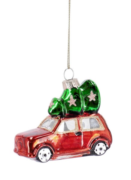 Anhänger Auto mit Weihnachtsbaum 