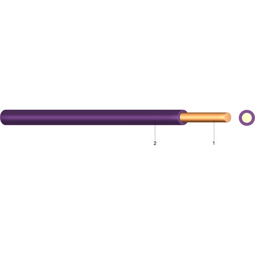 PVC-Aderleitung Ye 1,5 violett /Meter