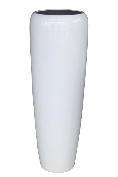 Vase 97 cm "Bianco" weiss Fiberglas 