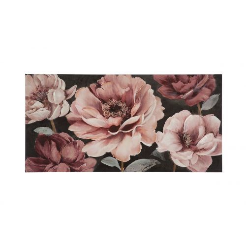 Wandbild "Pfingstrosen" rose/burgund 120x60cm 